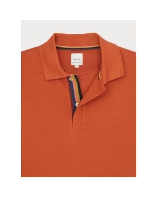 Paul Smith Künstlerstreifen polo -shirt in Orange für Herren