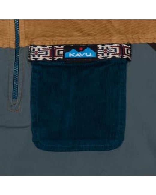 Kavu Blue Throwshirt Flex Corduroy Fleece for men