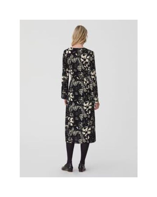 Melting Pot Print Belted Dress From di Nice Things in Black