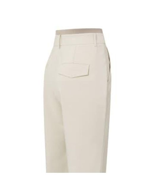 Pantalones tejidos con bolsillos laterales Yaya de color White