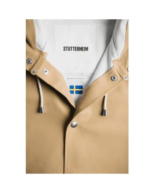 Stutterheim Natural Stockholm Raincoat Sand Xs for men