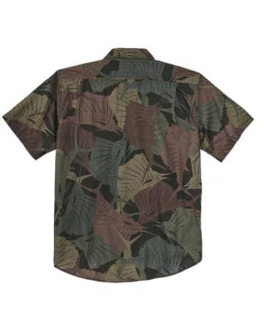 Filson Green Short Sleeve Washed Feather Cloth Shirt for men