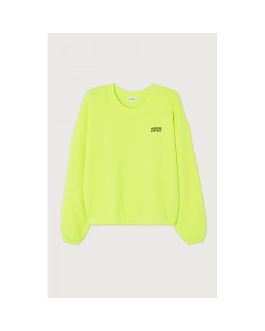 American Vintage Yellow Fluorescent Izubird Sweatshirt