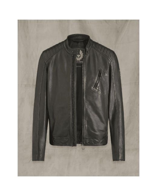 Belstaff Gray V Racer 2.0 Leather Jacket for men