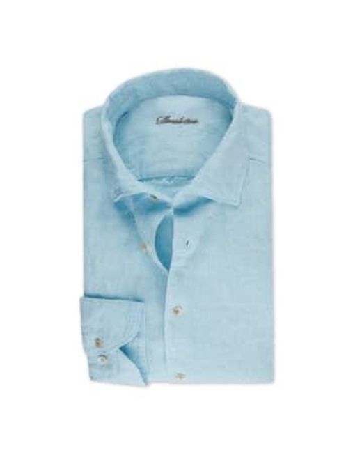 Stenstroms Slimline blue leinenhemd 7747217970850 für Herren