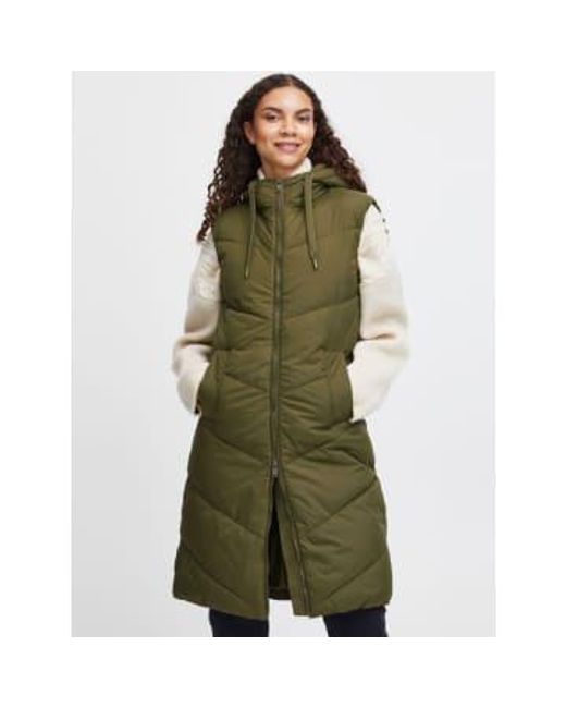 Byoung Bybomina Waistcoat Dark Olive di B.Young in Green