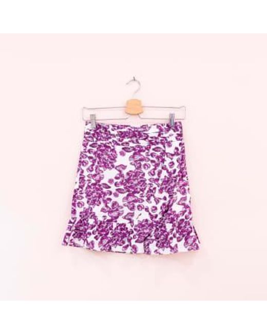 Berenice Purple Ruffles Skirt 36