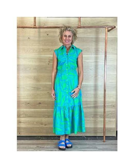 Emme Marella Green Timbro Dress Turquoise Uk 8