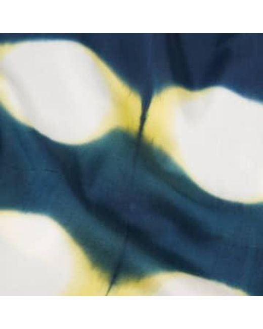 Tie à colorant chemise camp 30187 marine / jaune Universal Works pour homme en coloris Blue