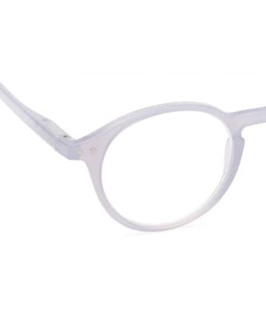 Izipizi White Reading Glasses #d Violet Dawn Diopter +2.5