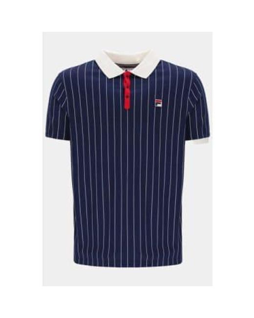 Fila Blue Bb1 Striped Polo Shirt for men