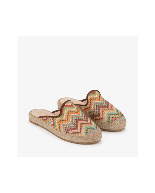 Kanna Multi Dora Zigzag Slip On Espadrille Sandals | Lyst