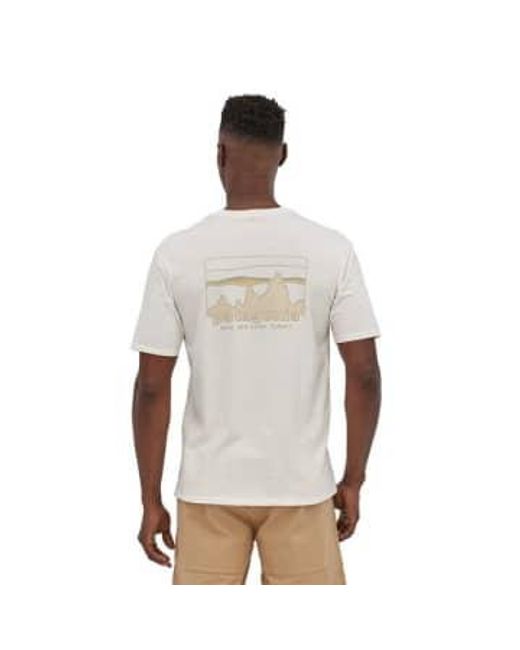Patagonia White T-shirt Skyline Organic Uomo Birch S for men