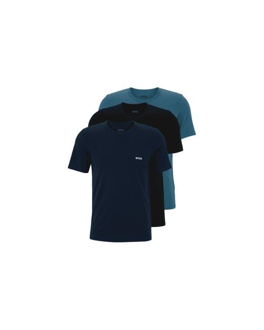 BOSS by HUGO BOSS Pack Of 3 Open Miscellaneous Classic Rn T Shirt in Blue  for Men | Lyst