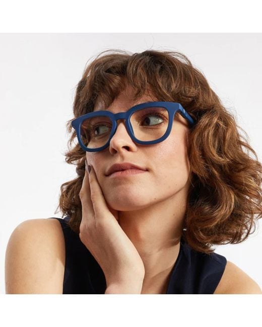 Brown and blue sales eyeglass frames