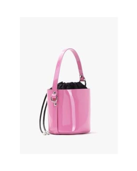 Womens Daisy Leather Drawstring Bucket Bag In Patent di Vivienne Westwood in Pink