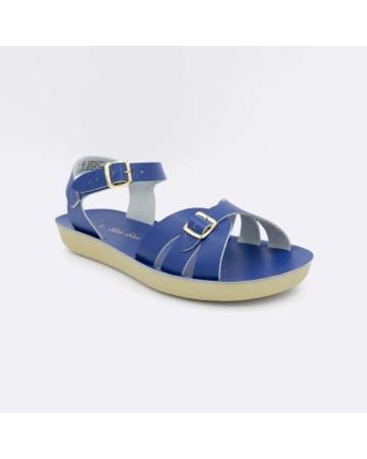 Salt Water Blue Cobalt Boardwalk Sandals / 4