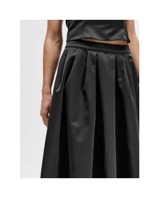 SELECTED Black Aresia Ankle Skirt Xs