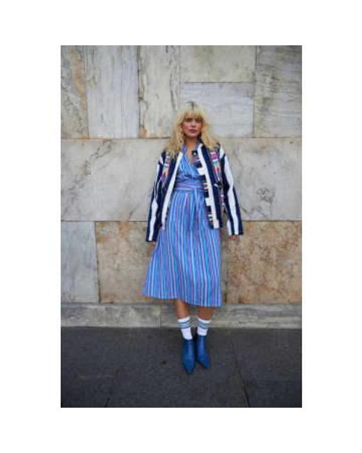 Lolly's Laundry Blue Paris Multi Midi Dress Xs