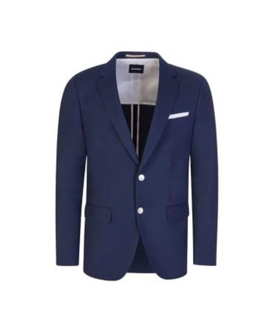 Boss Blue Dark H Hutson 231 Slim Fit Jacket 58 for men
