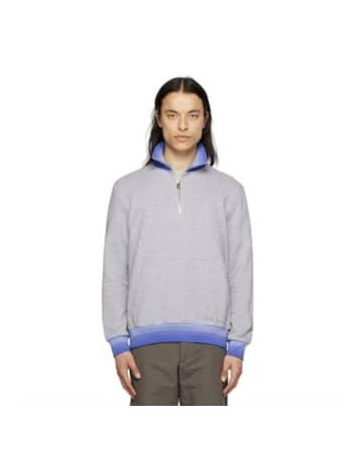 Zip Neck Sweatshirt di Paul Smith in Blue da Uomo