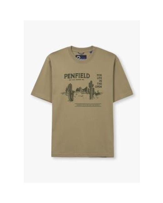 Penfield Green S Reverence Print T-shirt for men