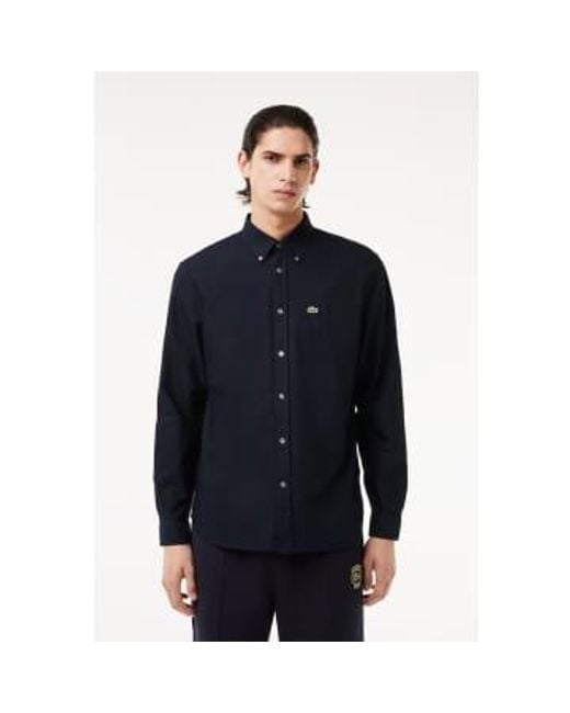 Lacoste Blue Regular Fit Cotton Oxford Shirt 15" 38 for men