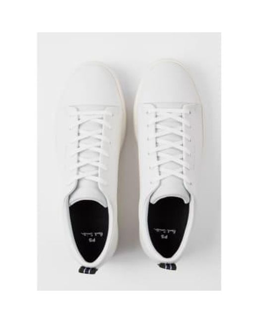 Paul Smith White Lee Classic Leather Trainer 8 for men