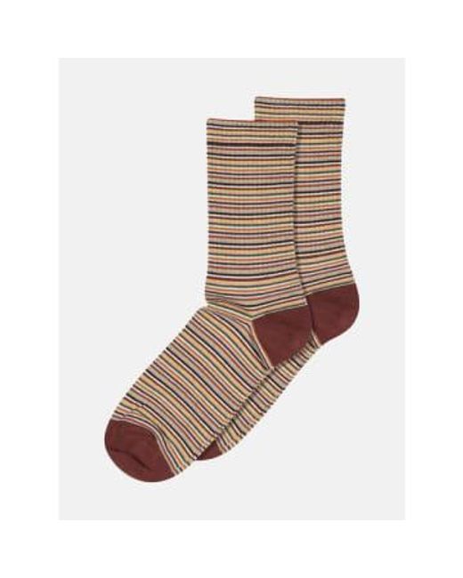 mp Denmark Brown Ada Ankle Socks Hot Chocolate 37-39