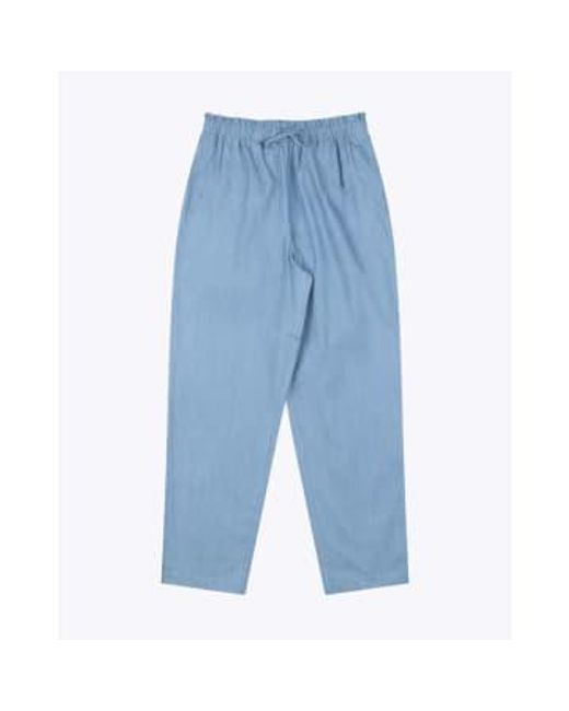 Wemoto Blue Lou Chambray Paper Bag Easy Trousers Xs