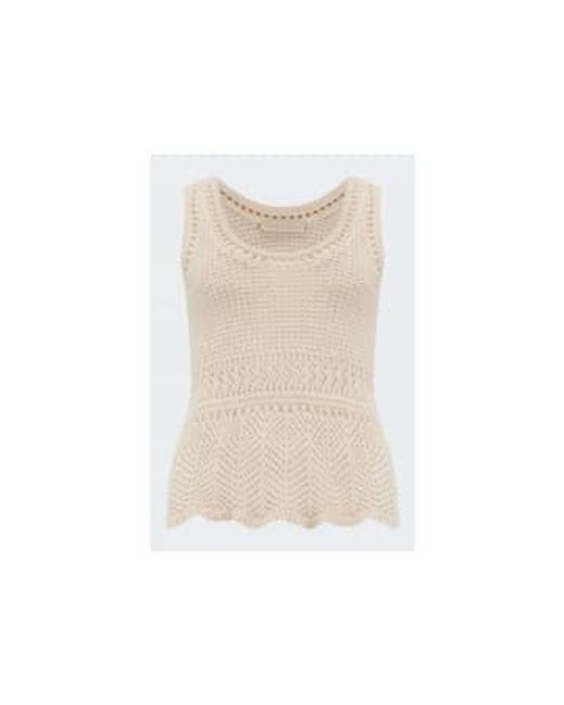 Cordlia Crochet Sleevless Vest Ecru Vanessa Bruno de color White