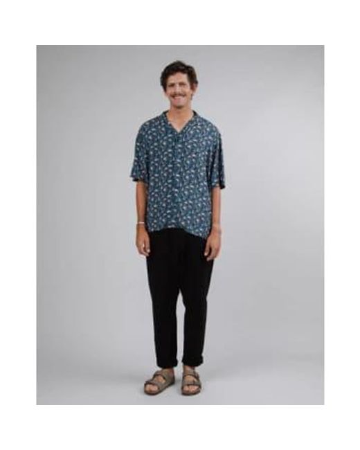 Brava Fabrics Blue Aloha Shirt Rose Lobster M for men