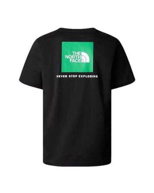 The North Face Black T-shirt Redbox Uomo /optic Emerald S for men