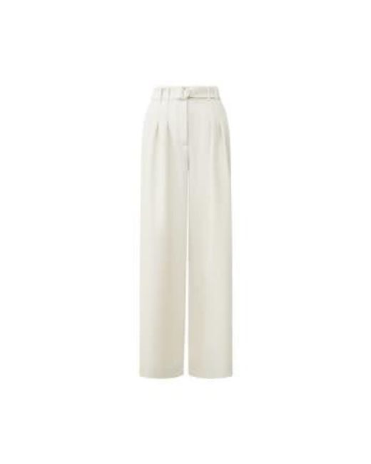 French Connection White Everly Suiting Trousers