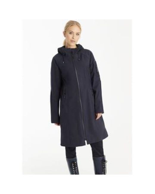 Ilse Jacobsen Blue Dark Long Raincoat 34