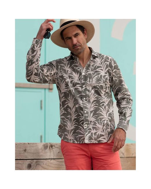 Camisa con estampado palmeras cactus Hartford de hombre | Lyst