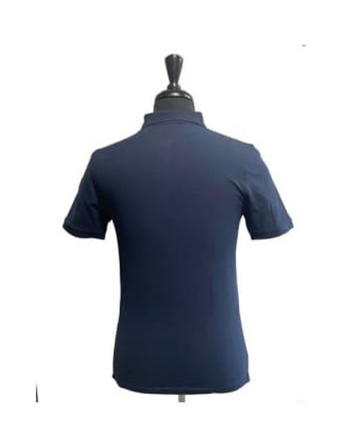 Vilebrequin Marine Marino Blue Piquet Baumwoll Schlankes passendes Polo T -Shirt für Herren