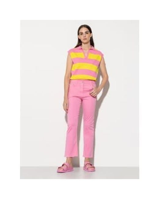 Luisa Cerano Pink Baby Flare Jeans Candy