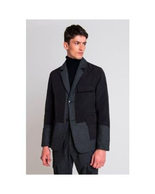 Antony Morato Black Multi Fabric Blazer Double Extra Large for men