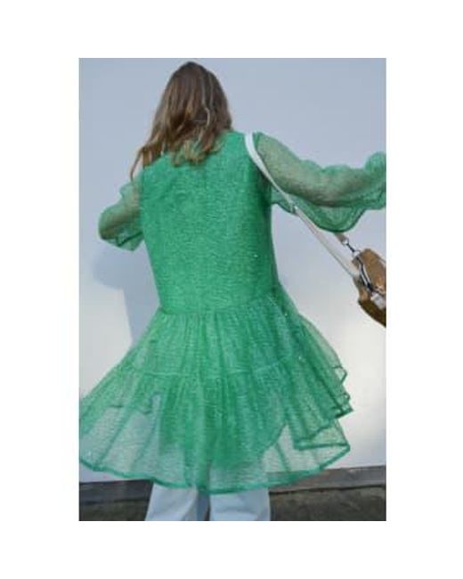 Mini vestido lentejuelas menta brillante Stella Nova de color Green