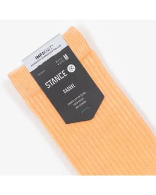 Stance Orange Icon Washed Crew Socks for men