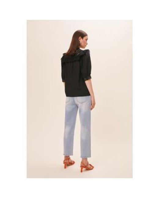 Lupe Detailed Blouse di Suncoo in Black