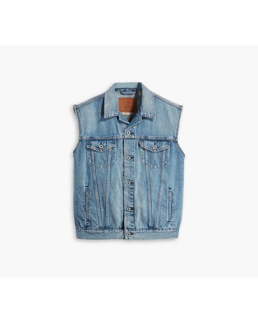 Gilet camionneur détendu bleu Levi's pour homme en coloris Bleu | Lyst