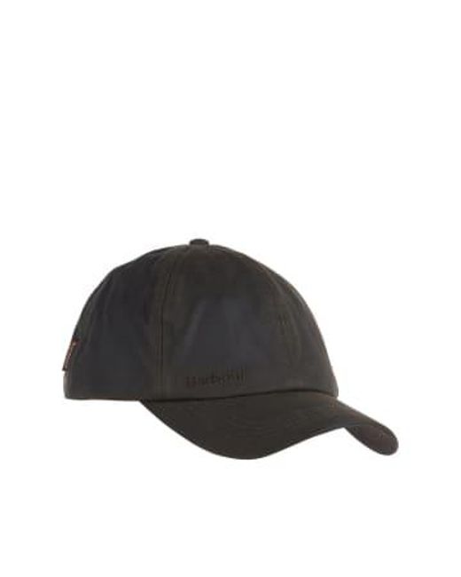 Barbour Black Sport Cap Wax Olive One Size for men