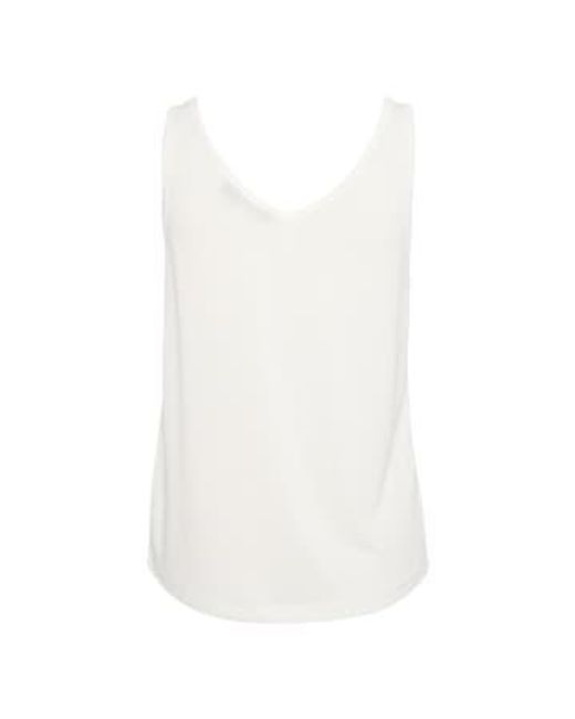 Camiseta sin mangas columbine blanca rota Soaked In Luxury de color White