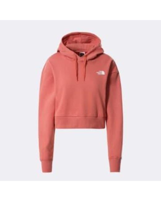 The North Face Red Womens trend crop hoodie