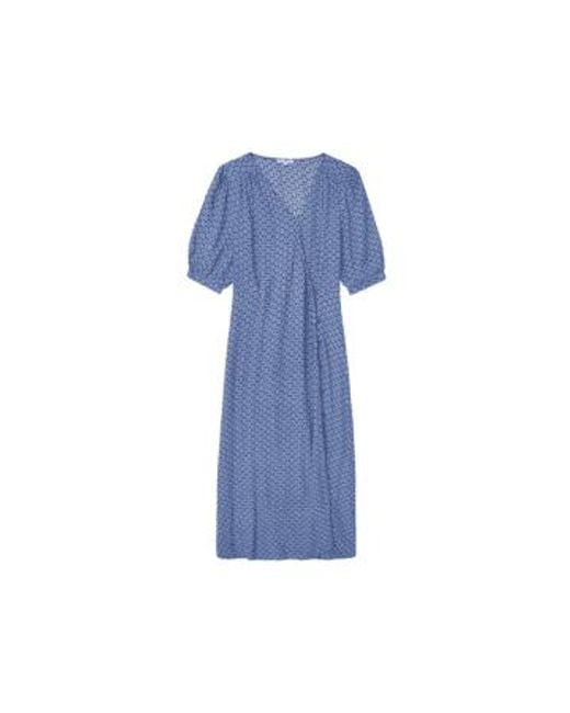 Yerse Blue Virgo Printed Dress