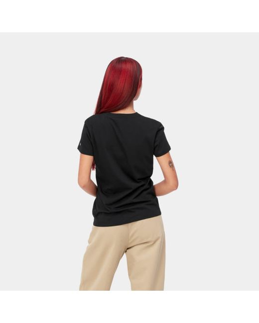 Carhartt T-shirt W S/s Basis Black | Lyst