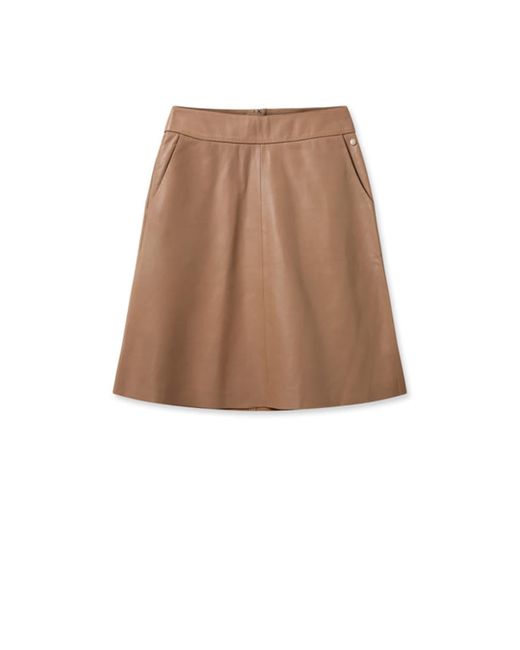 Mos Mosh Brown Mmappiah Leather Skirt Cinnamon Swirl