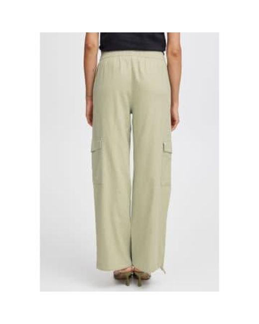 Byoung Byfalakka Cargo Trousers Light di B.Young in Green